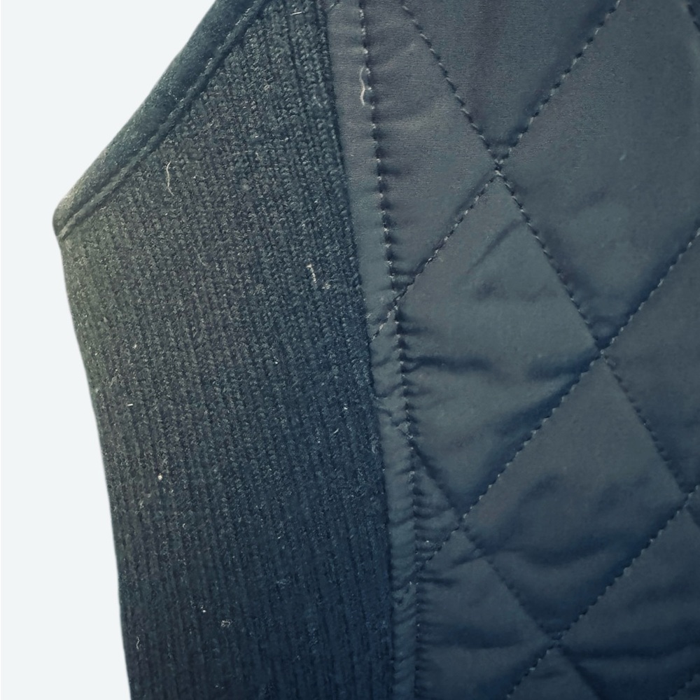 Talbots Midnight Blue Quilted Vest with Brass Accents - Picture 3 of 3